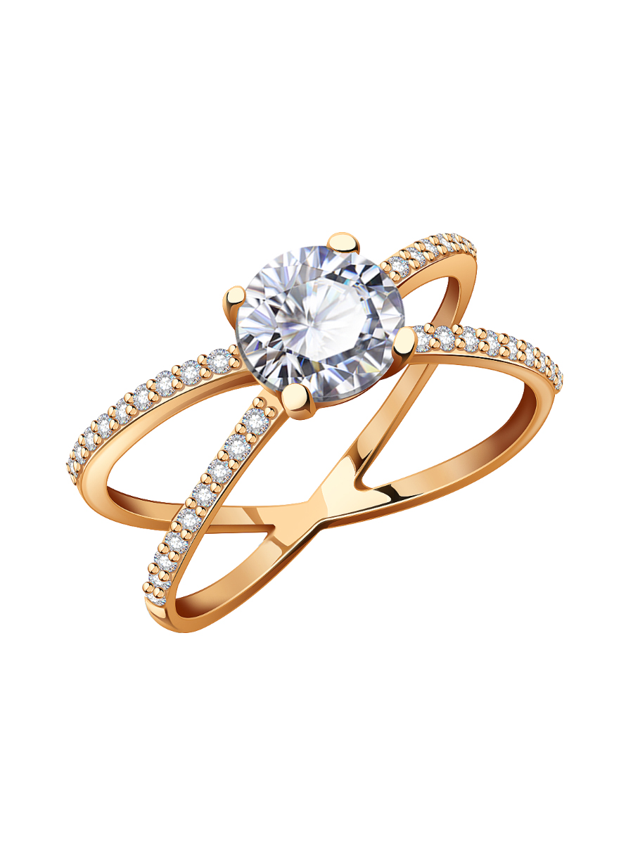 Кольцо золотое 585 с фианитами  | 0101424-00770