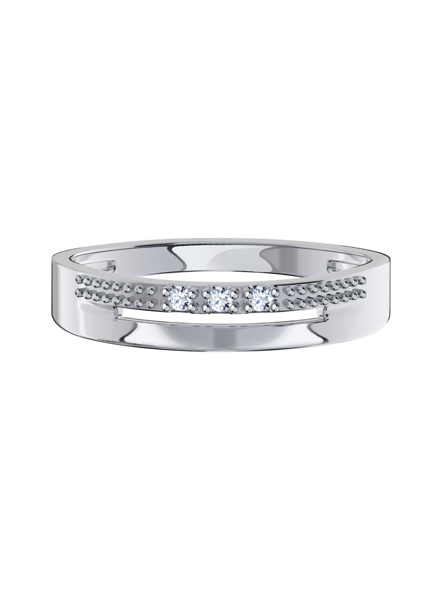 Кольцо из серебра 925 с фианитами | 1101693-00775