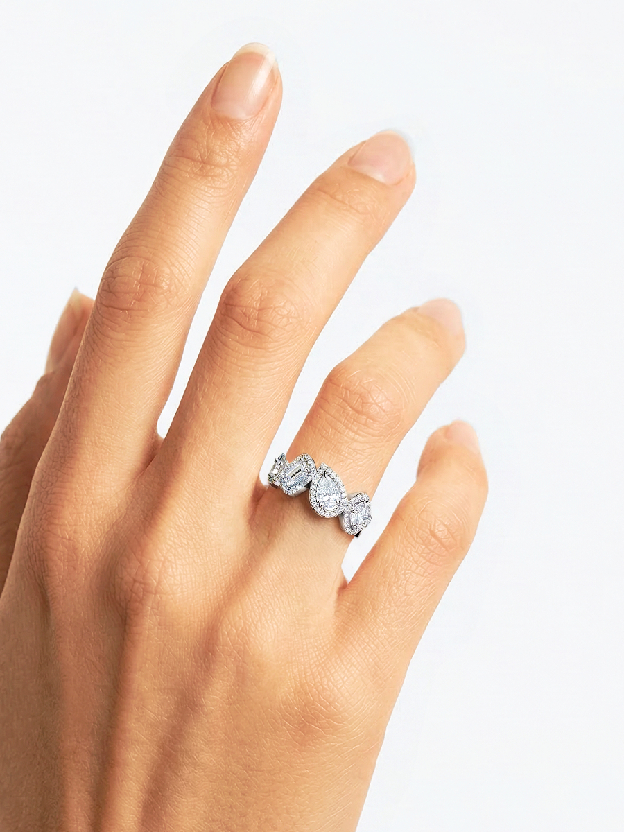 Кольцо серебряное 925 с фианитами | 0101822-00775