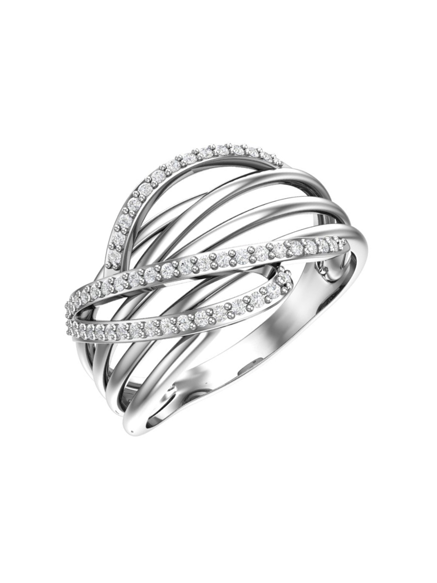 Кольцо из серебра 925 с камнями фианитами | 1101092-00775