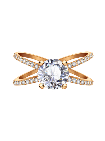 Кольцо золотое 585 с фианитами 