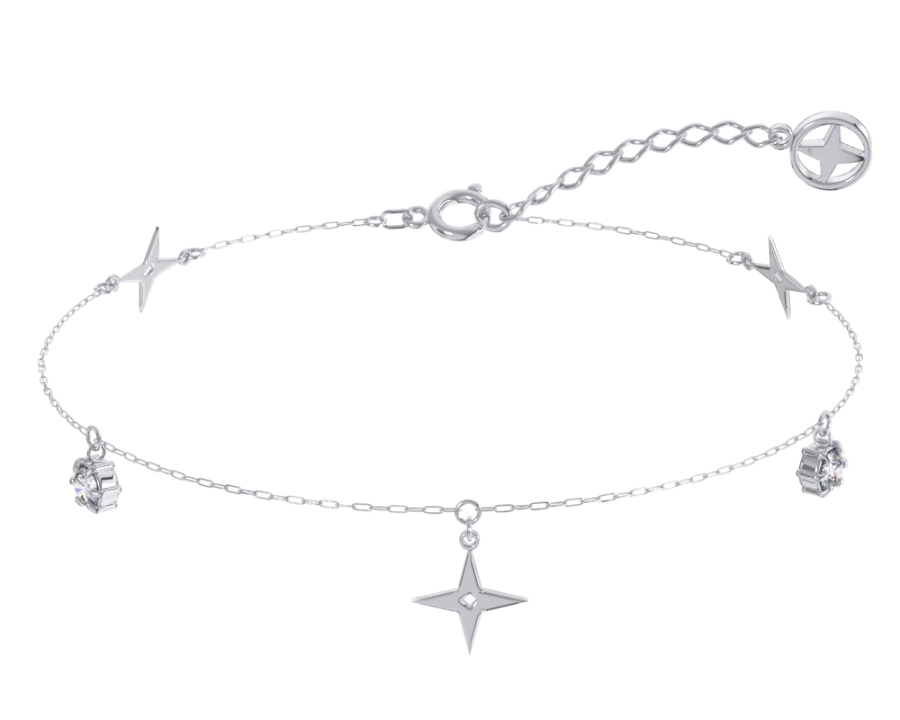 Браслет из серебра 925 с фианитами | 0720760-00775