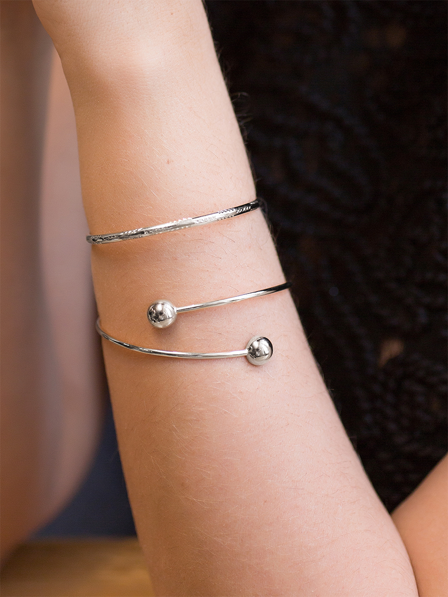 Браслет жесткий серебряный 925  | 2920202-00245