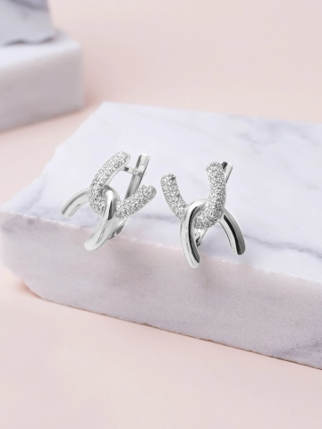Серьги серебряные 925 с фианитами