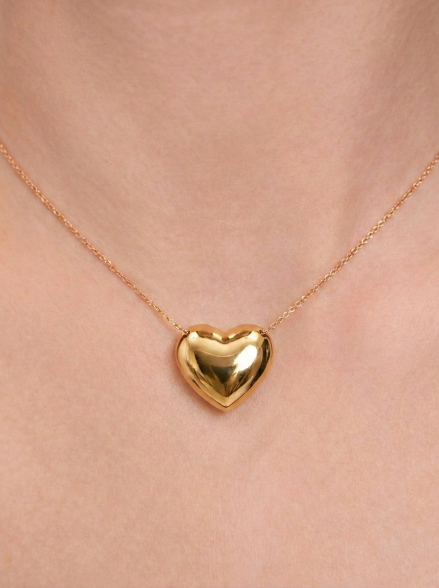 Колье сердце золотое 585  | 0320638М00240