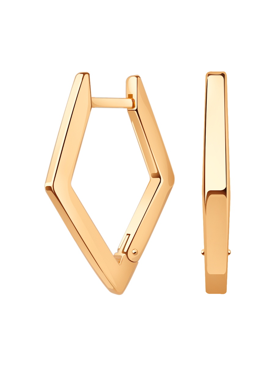 Серьги золотые 585 без камней  | 0201963-00240