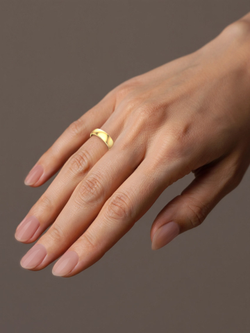 Кольцо обручальное золотое 585 без камней 7 мм