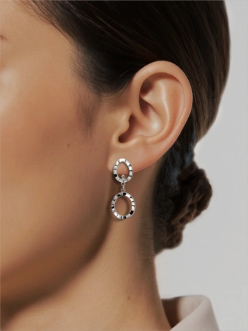 Серьги серебряные 925 без камней 