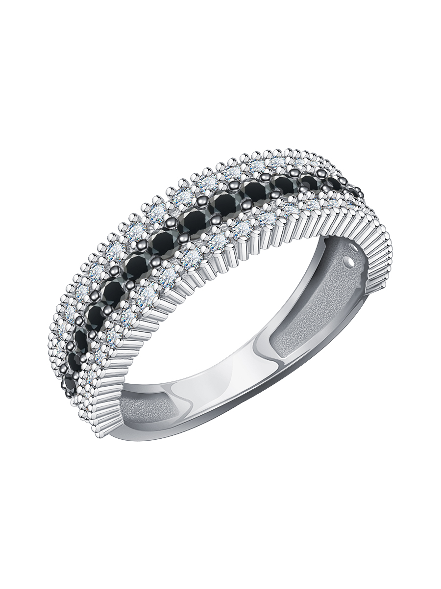 Кольцо дорожка из серебра 925 с камнями фианитами | 0101817-00215
