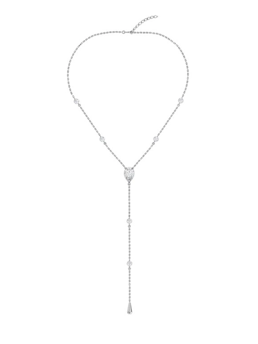 Колье галстук из серебра 925 с фианитами | 0320321-00775