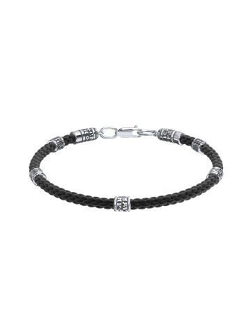 Браслет из шнурка с серебром 925 православный