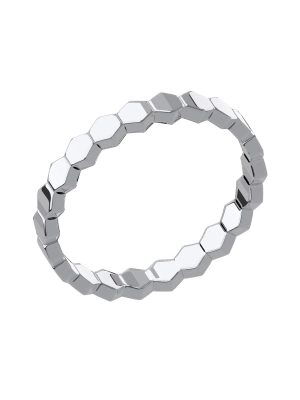 Кольцо серебряное 925 из сот  