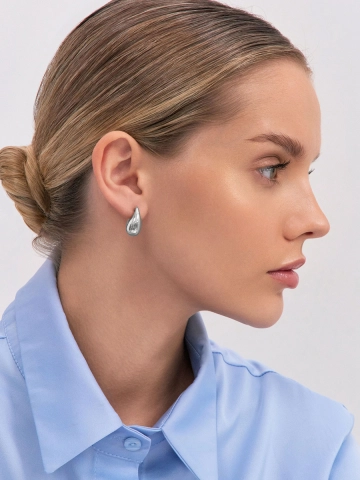 Серьги серебряные 925 капли 