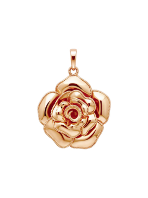 Подвеска роза серебряная 925 с золочением 