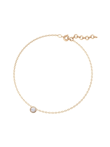 Браслет золотой 585 цепочка с фианитом