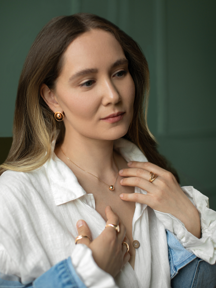 Колье золотое 585 подвеска без камней  | 0320590-00240