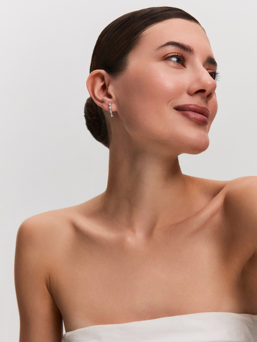 Серьги серебряные 925 с фианитами  | 2101775-00775