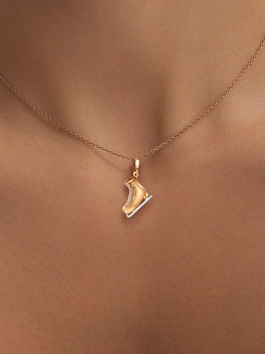 Подвеска золотая 585 конек с бриллиантами  | 9401509Л00000