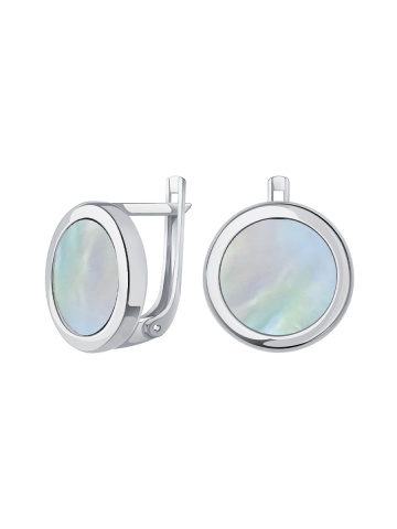 Серьги серебряные 925 с перламутром 