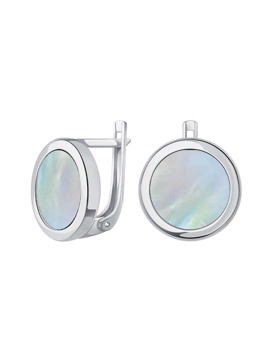 Серьги серебряные 925 с перламутром  | 2101791Л00605