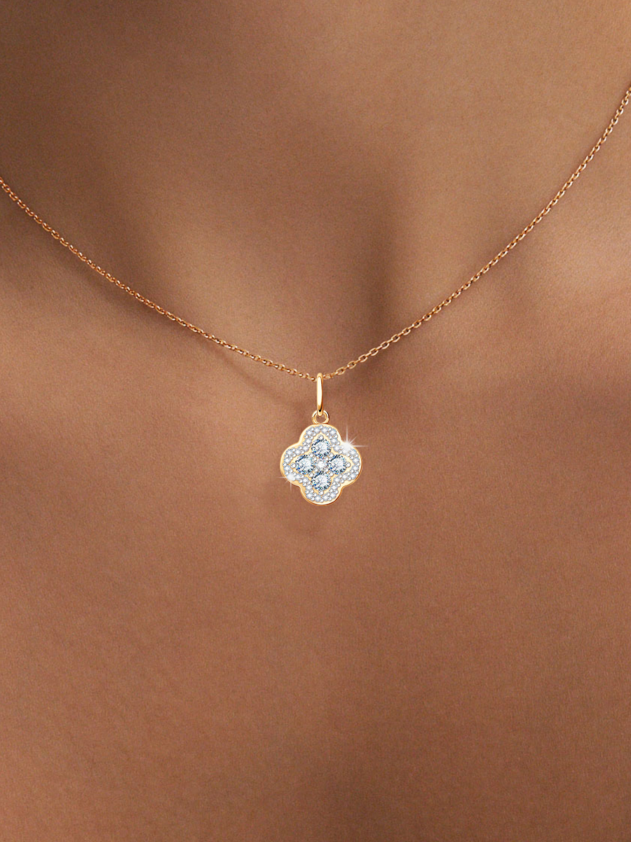 Подвеска золотая 585 с фианитами | 0400884М00770