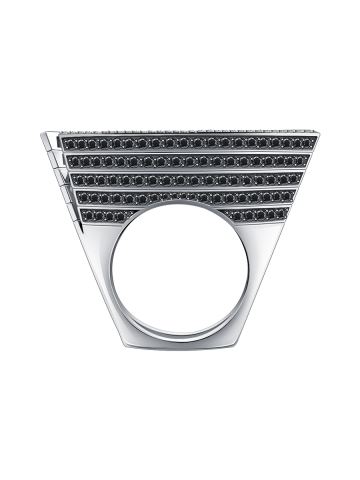 Кольцо из белого золота 585 с аквамарином аква сапфирами и бриллиантами 