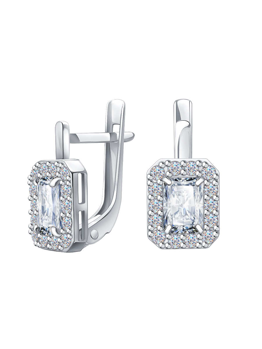 Серьги серебряные 925 с фианитами  | 0202328-00775