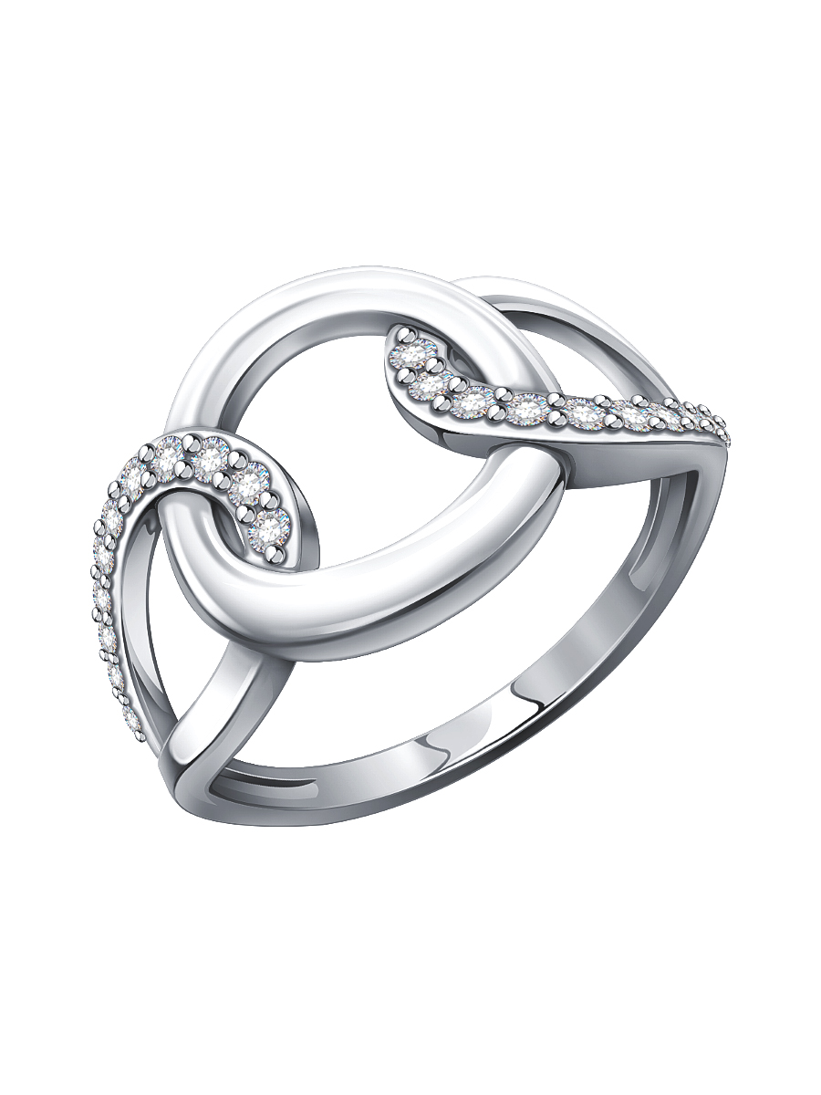 Кольцо серебряное 925 с фианитами  | 1101346-00775