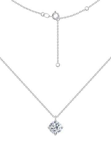 Колье из белого золота 585 с бриллиантом 2,01 карата 