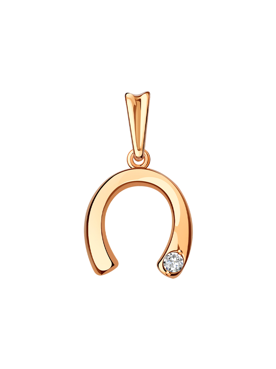 Подвеска золотая 585 с фианитом  | 0400845-00770