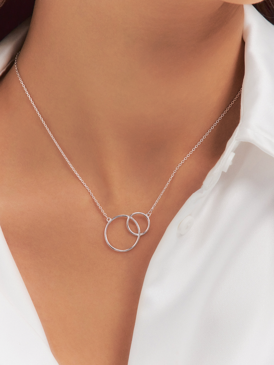 Колье круги из серебра 925 | 0320382-00245