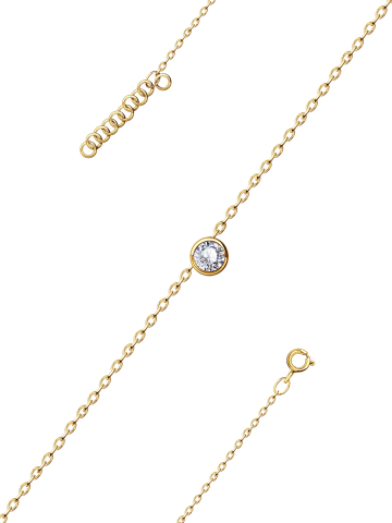 Браслет золотой 585 с фианитом