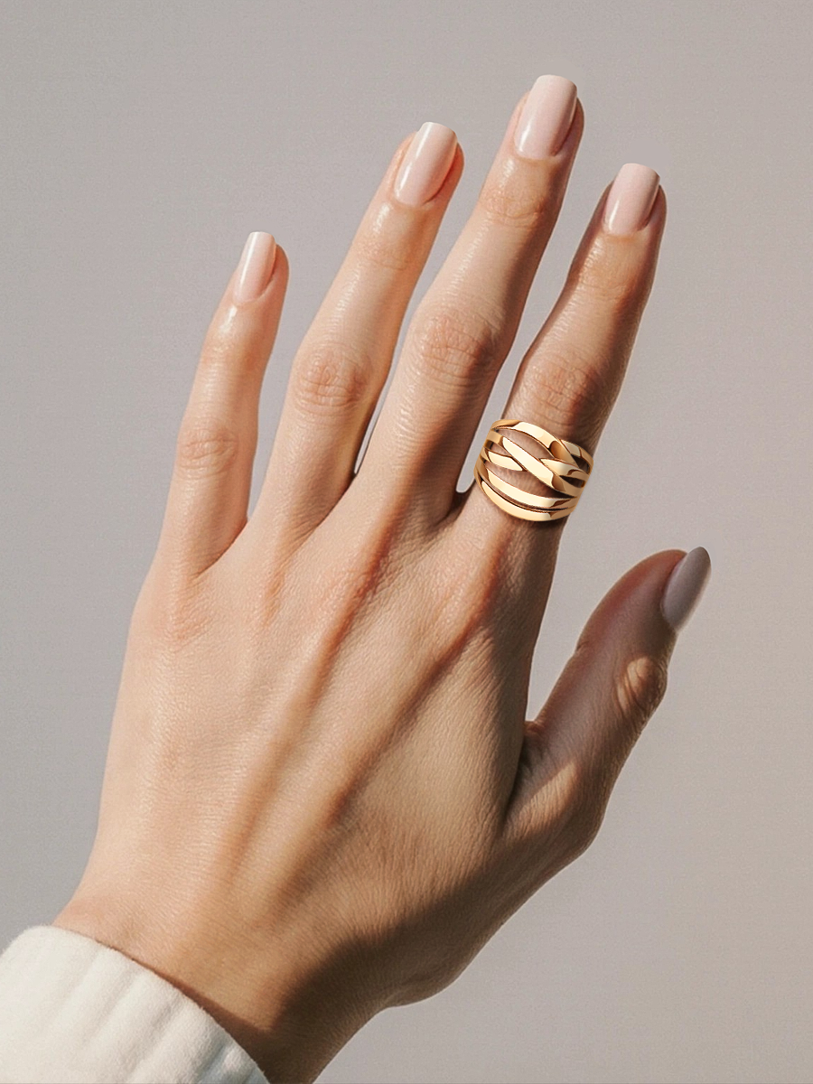 Кольцо золотое 585 без камней | 9101455Л00240