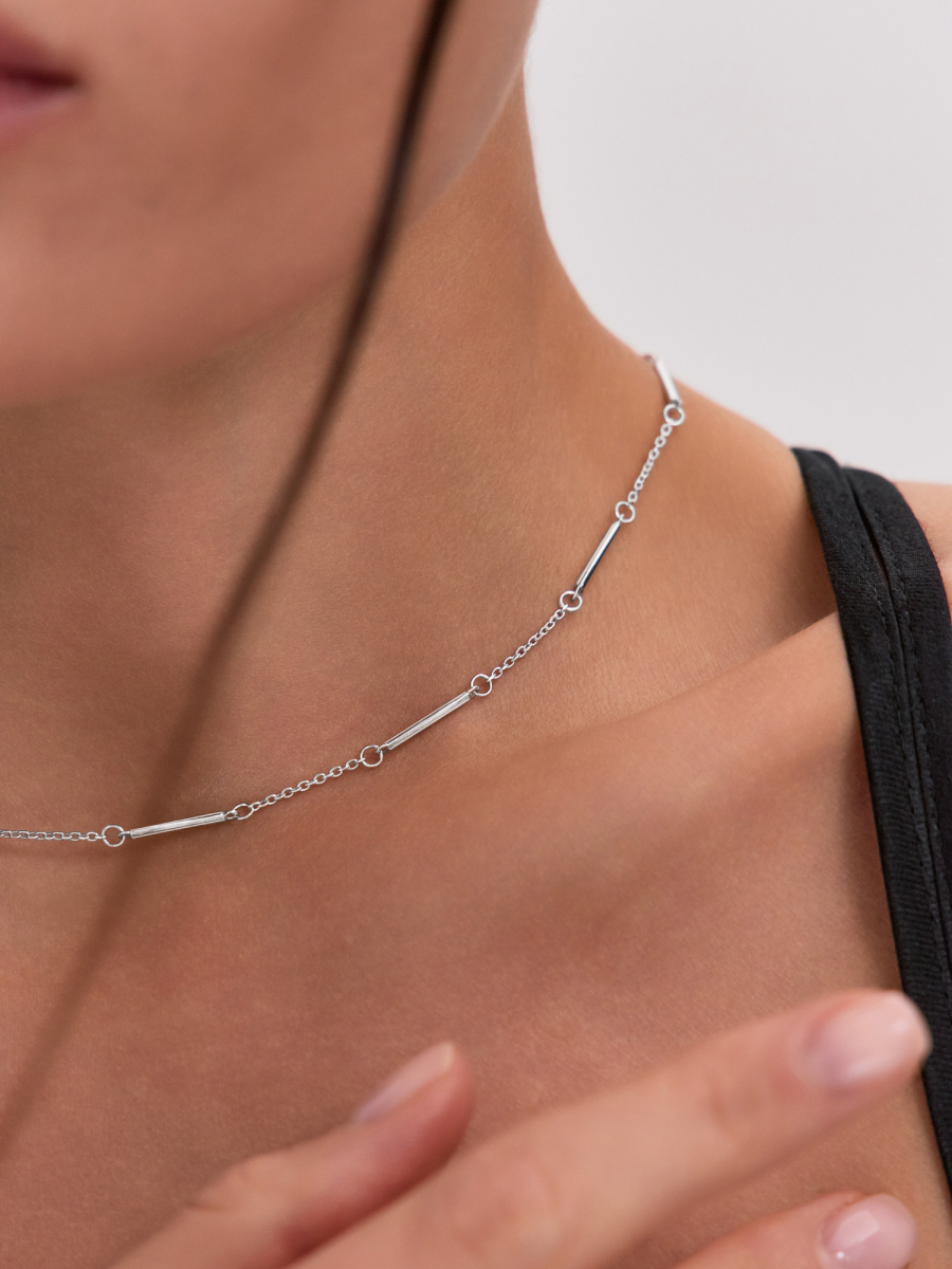 Колье из серебра 925 без камней | 0320596-00245