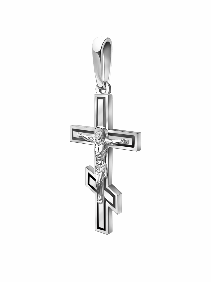 Крест мужской православный серебряный 925 нательный  | 0800185-00875