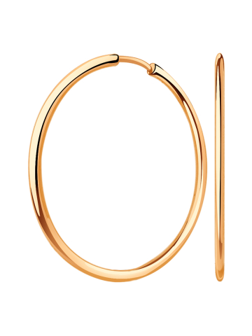 Серьги кольца золотые 585 конго 