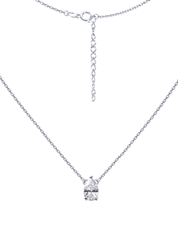 Колье капля из серебра 925 с фианитом