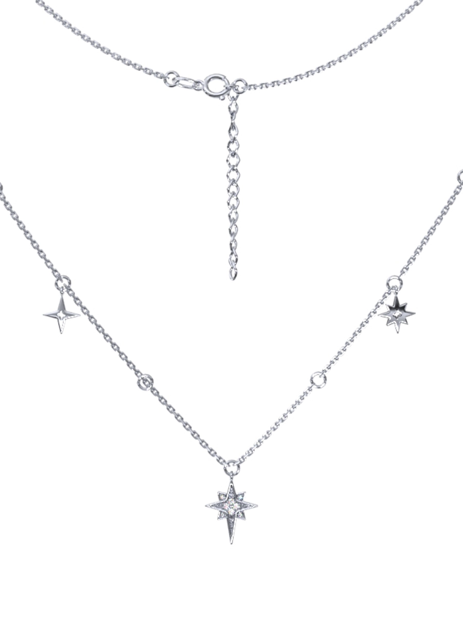 Колье из серебра 925 с фианитами | 3121640-00775