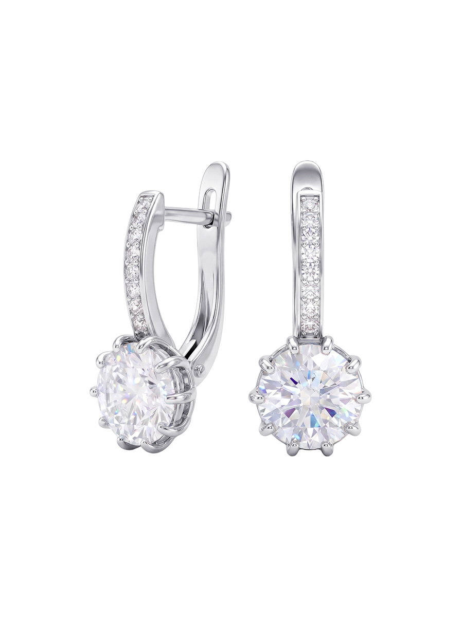 Серьги серебряные 925 с фианитами | 0202325-00775
