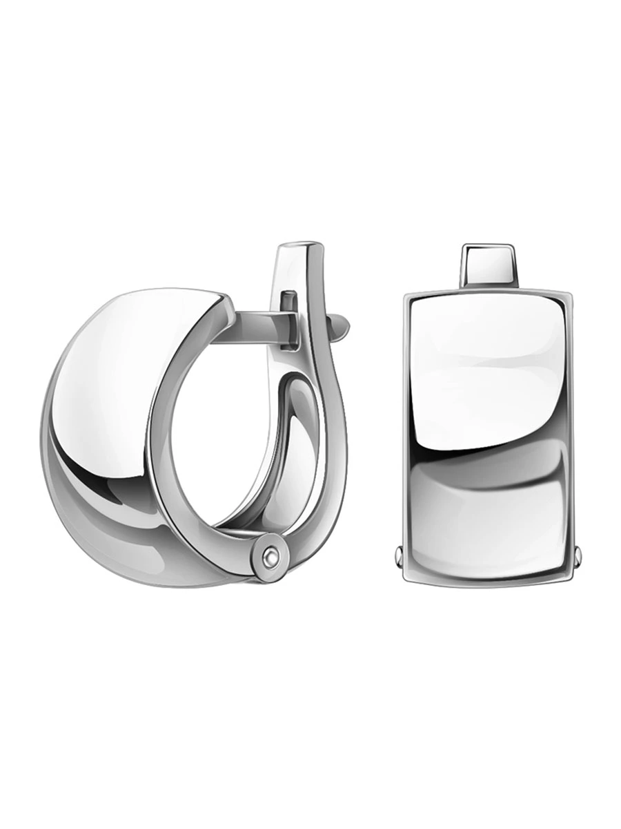 Серьги из белого золота 585 без камней | 0201384-00242