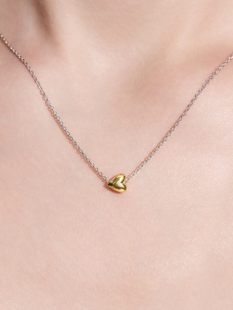 Колье серебряное 925 с сердцем без камней | 0320639Л60249