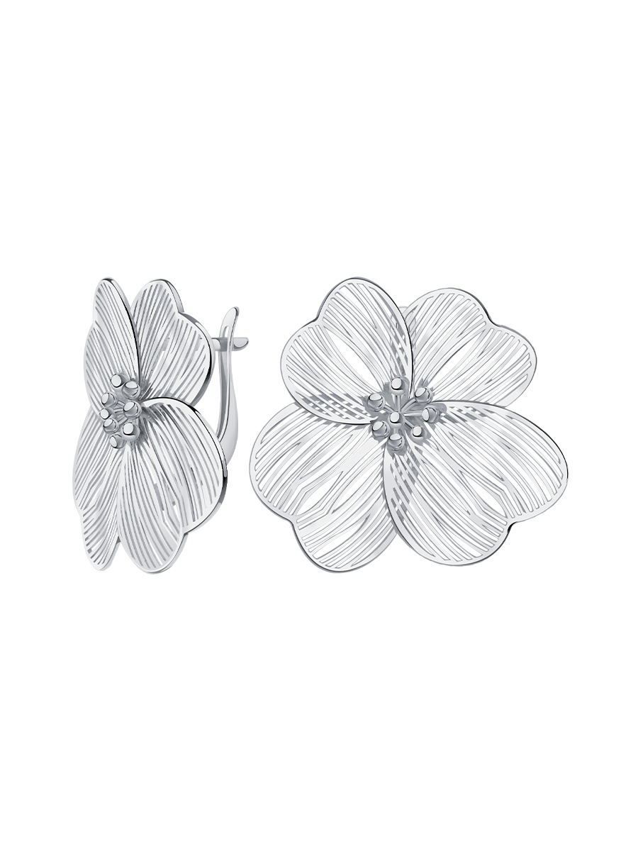 Серьги серебряные 925 цветы  | 0202277Л00245