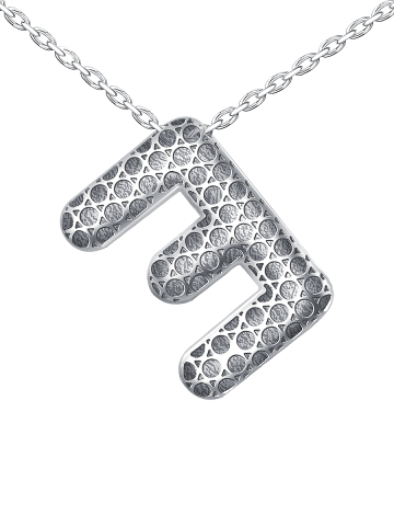 Подвеска серебряная 925 буква Е 