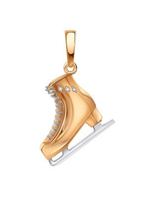 Подвеска золотая 585 конек с бриллиантами 