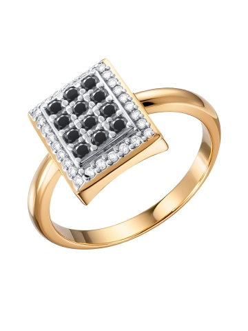 Кольцо золотое 585 с фианитами