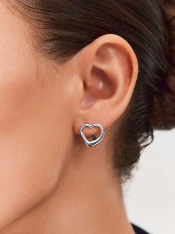 Серьги серебряные 925 сердца 