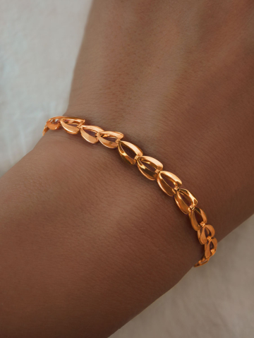 Браслет золотой 585 широкий 5 мм 