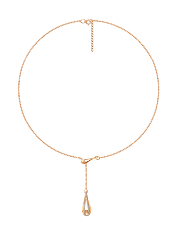 Колье галстук золотое 585 с бриллиантами 