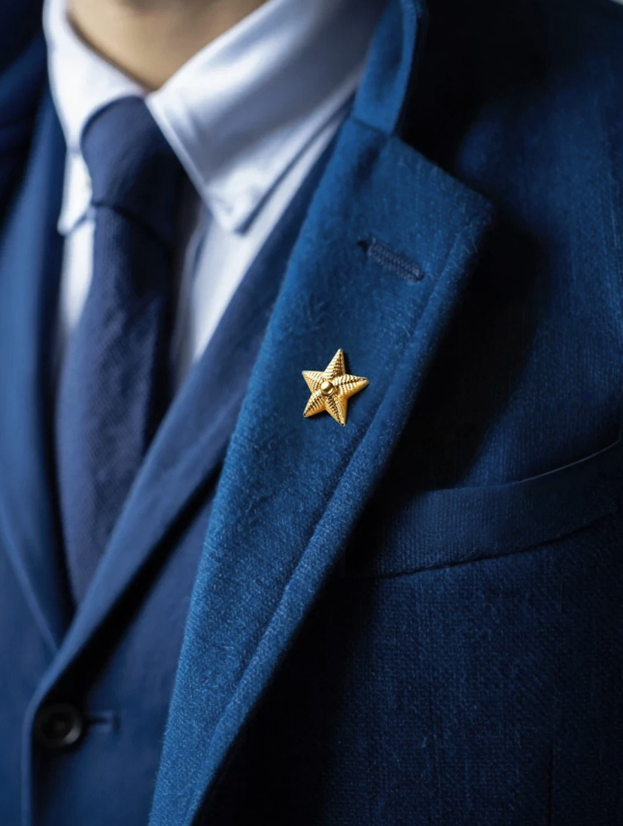 Звезда золотая 585 без камней  | 2810003-00248