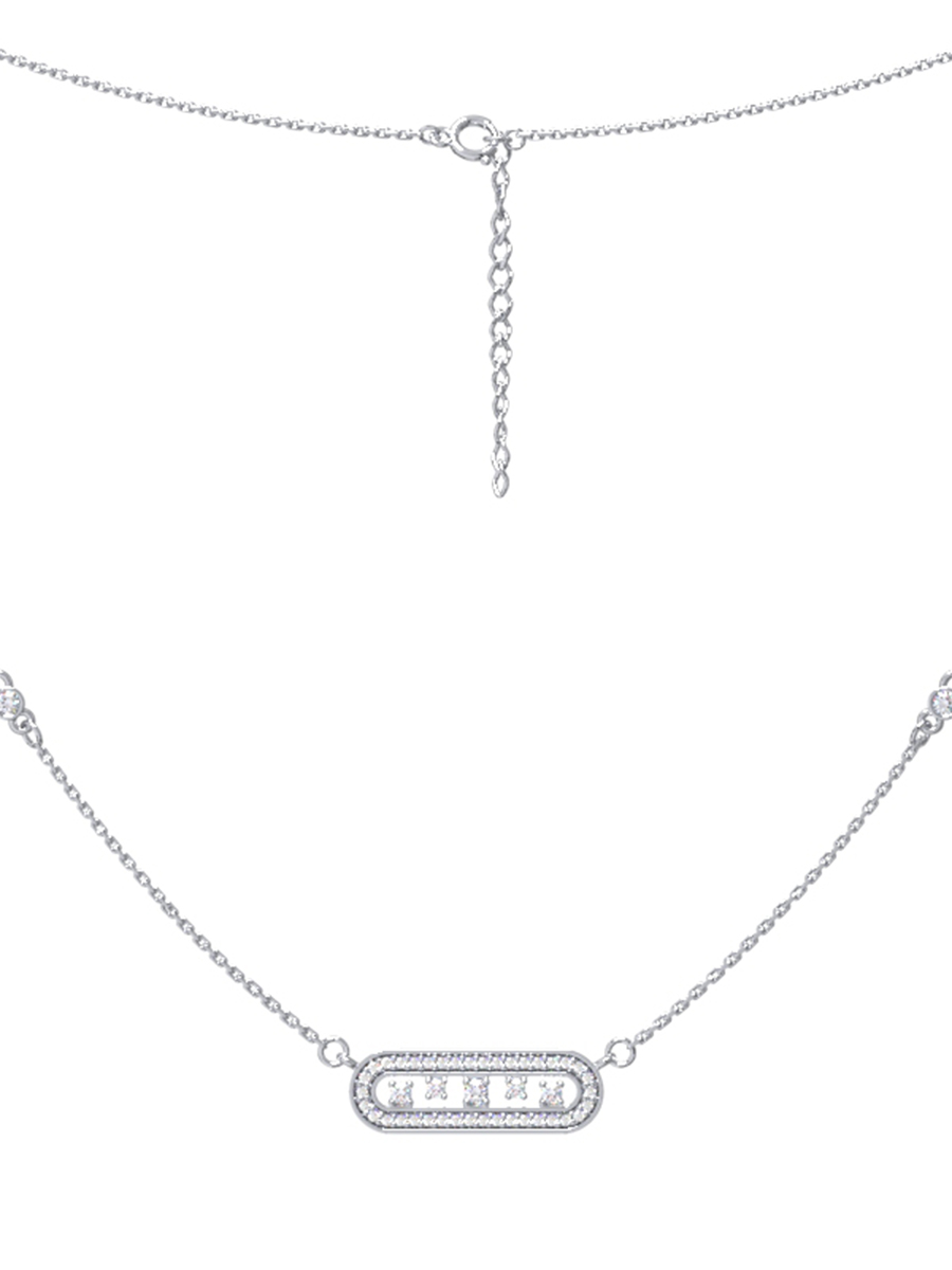 Колье из серебра 925 с фианитами | 3121609-00775